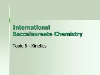 International Baccalaureate Chemistry
