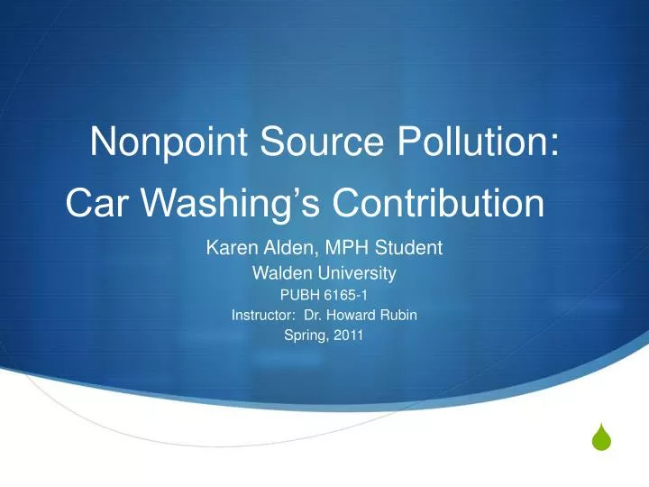 nonpoint source pollution car washing s contribution