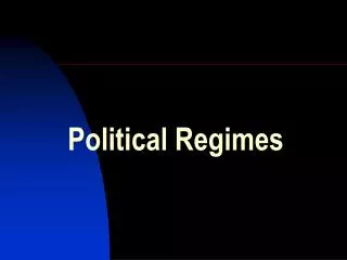 Political Regimes