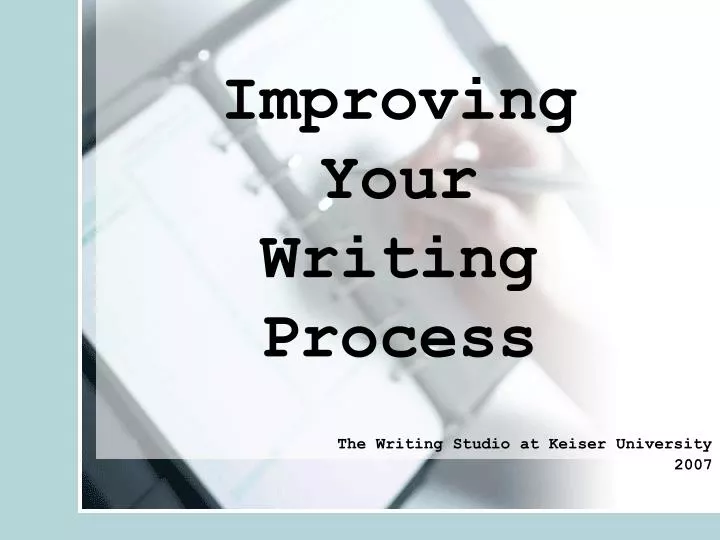 improving your writing process