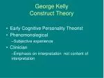 George Kelly Construct Theory - slide 1