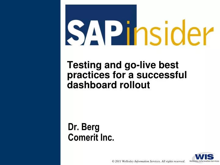 testing and go live best practices for a successful dashboard rollout
