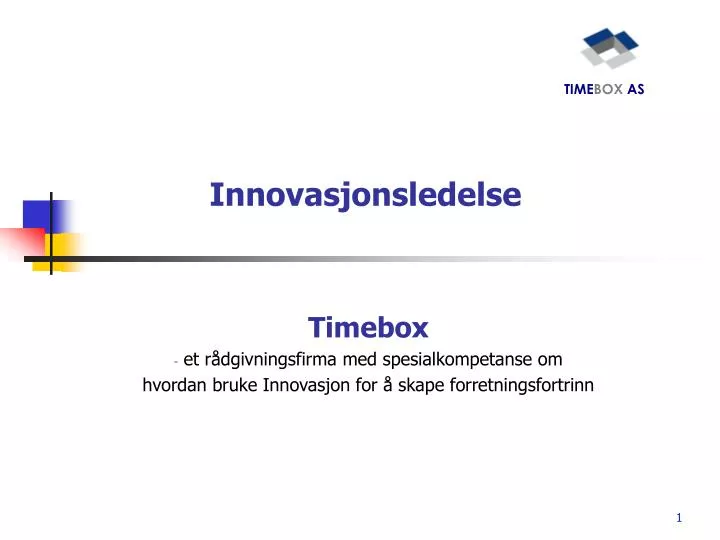 innovasjonsledelse