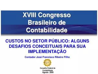 XVIII Congresso Brasileiro de Contabilidade