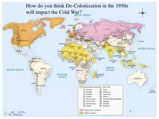 How do you think De-Colonization in the 1950s will impact the Cold War?
