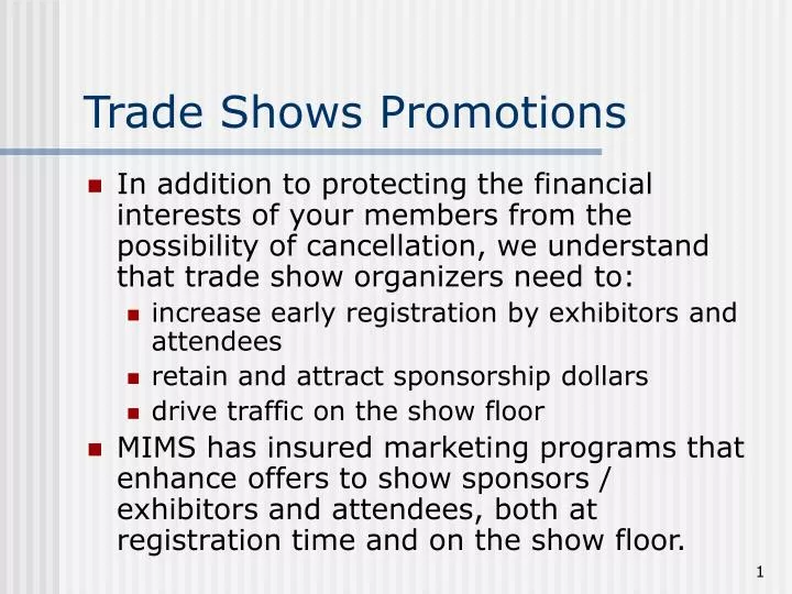 trade shows promotions