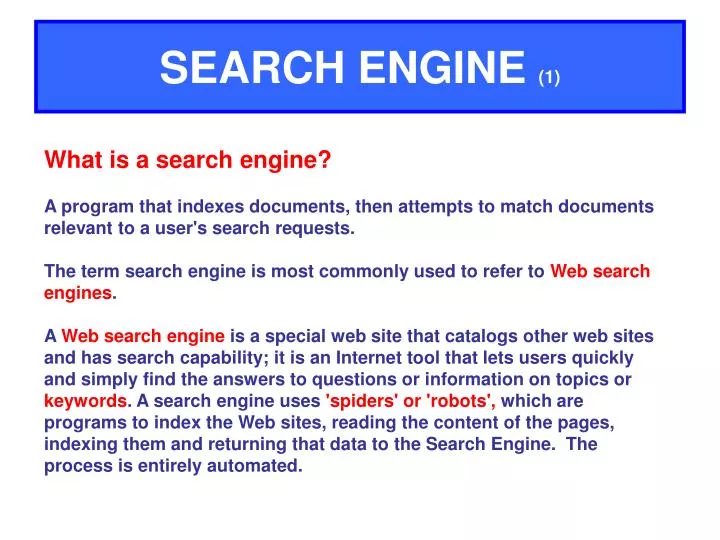 search engine 1