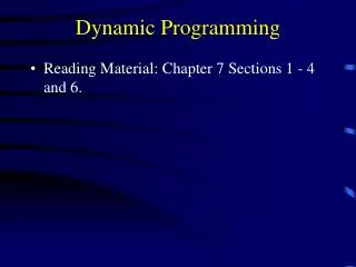 Dynamic Programming