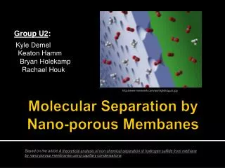 Molecular Separation by Nano -porous Membanes