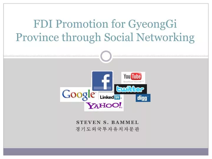fdi promotion for gyeonggi province through social networking