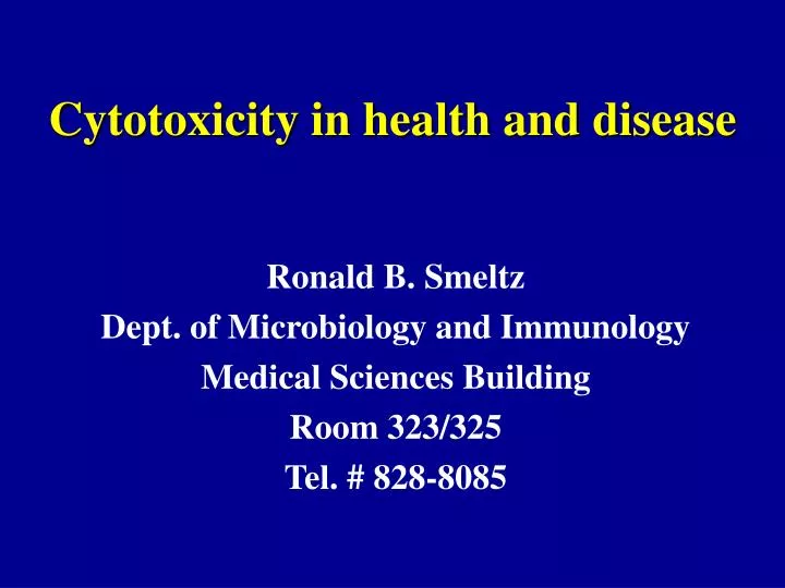cytotoxicity in health and disease