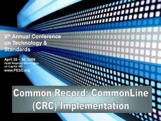 Common Record: CommonLine (CRC) Implementation