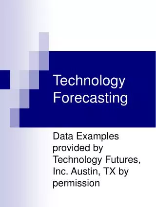 Technology Forecasting