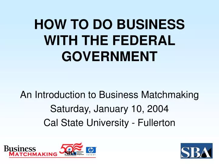 how to do business with the federal government
