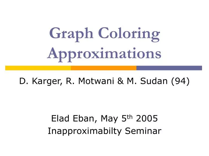 graph coloring approximations
