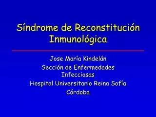 s ndrome de reconstituci n inmunol gica