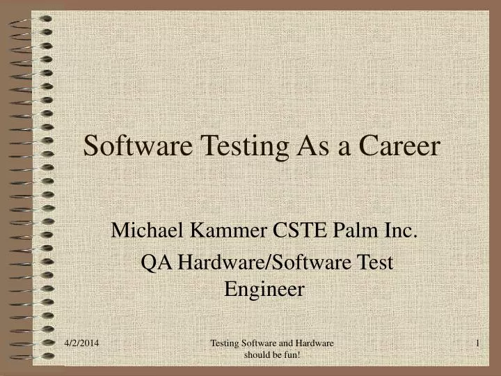 software testing as a career