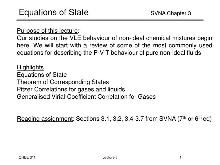 equations of state svna chapter 3