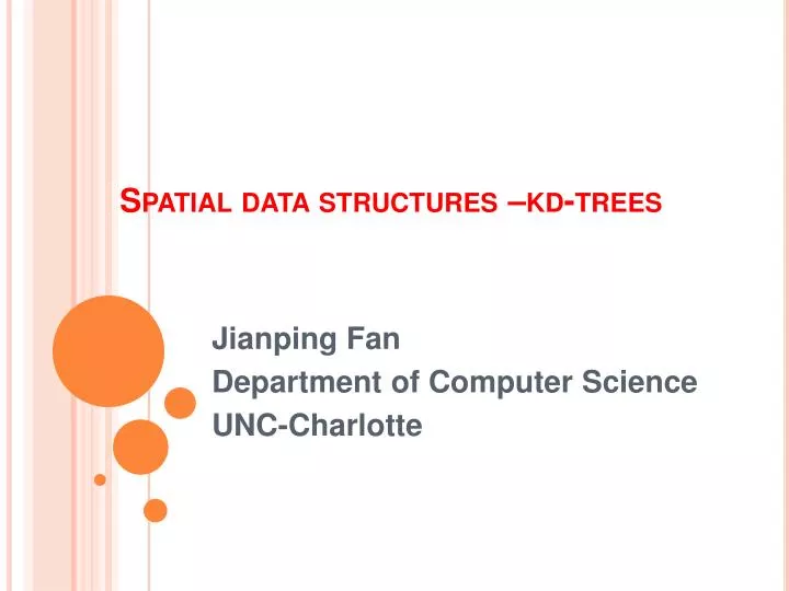 spatial data structures kd trees