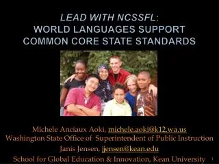 Lead with NCSSFL : World Languages Support Common Core STATE Standards