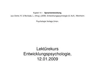 lekt rekurs entwicklungspsychologie 12 01 2009