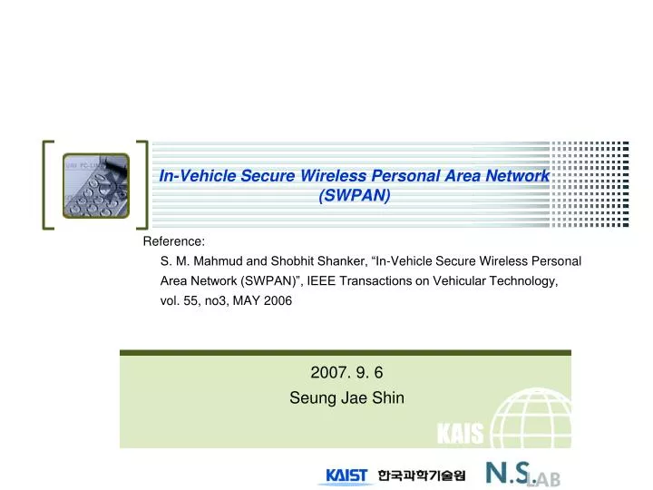 in vehicle secure wireless personal area network swpan