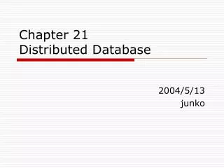 chapter 21 distributed database