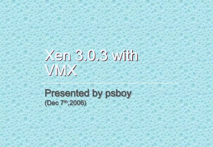 xen 3 0 3 with vmx