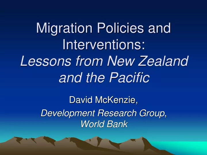 migration policies and interventions lessons from new zealand and the pacific