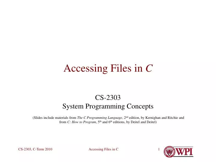 accessing files in c