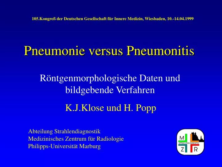 pneumonie versus pneumonitis