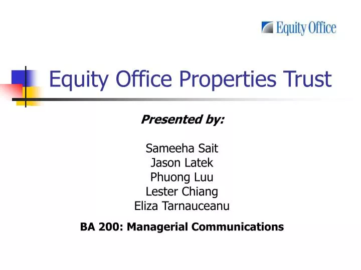 equity office properties trust