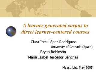 A learner generated corpus to direct learner-centered courses