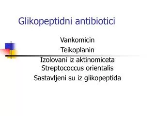 Glikopeptidni antibiotici