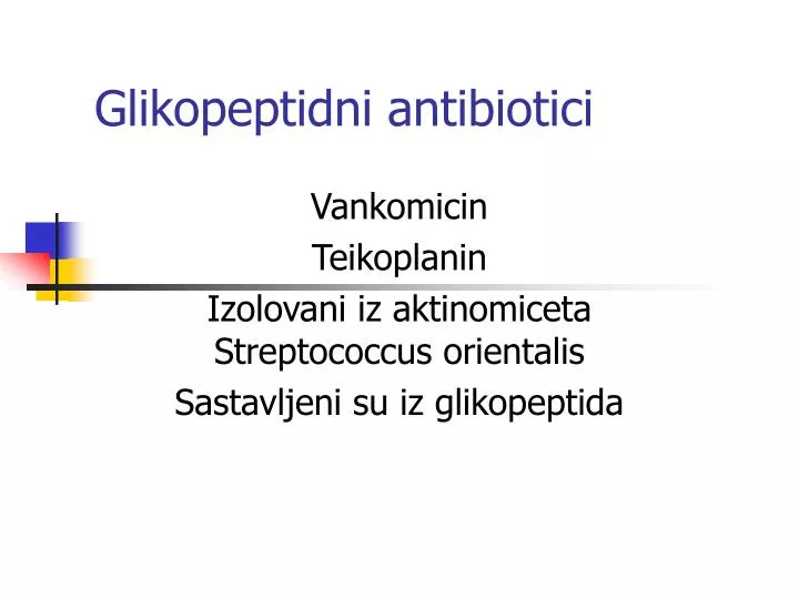 glikopeptidni antibiotici