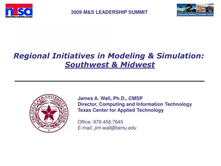 regional initiatives in modeling simulation southwest midwest