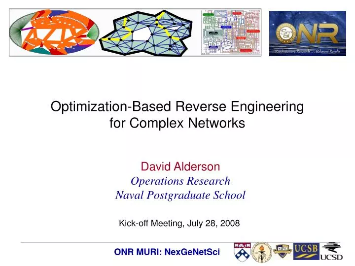 optimization based reverse engineering for complex networks