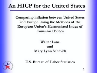 An HICP for the United States