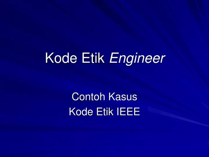 kode etik engineer
