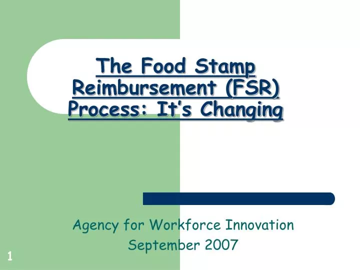 the food stamp reimbursement fsr process it s changing
