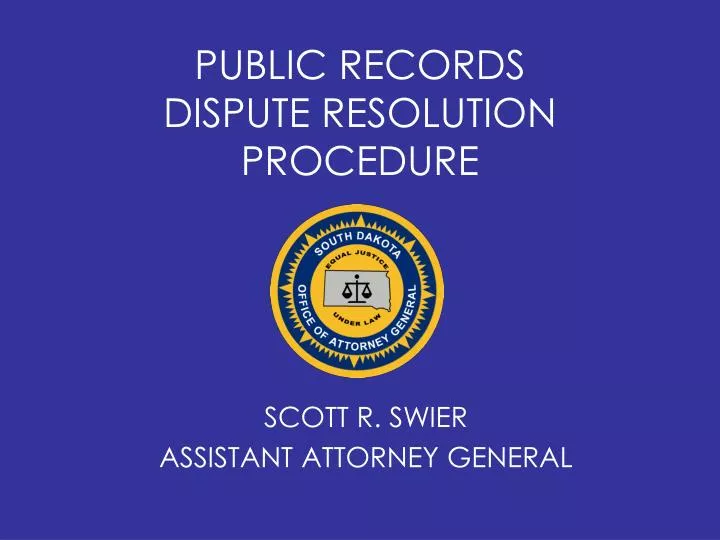 public records dispute resolution procedure