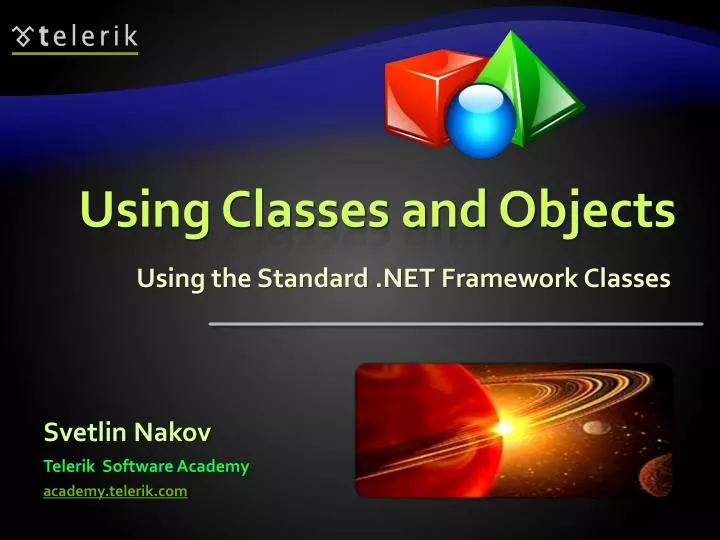 using classes and objects