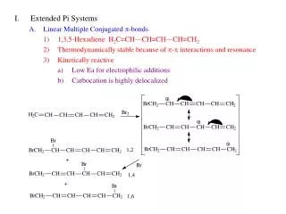 Extended Pi Systems Linear Multiple Conjugated p -bonds 1,3,5-Hexadiene H 2 C=CH—CH=CH—CH=CH 2