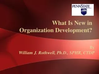 What Is New in Organization Development?