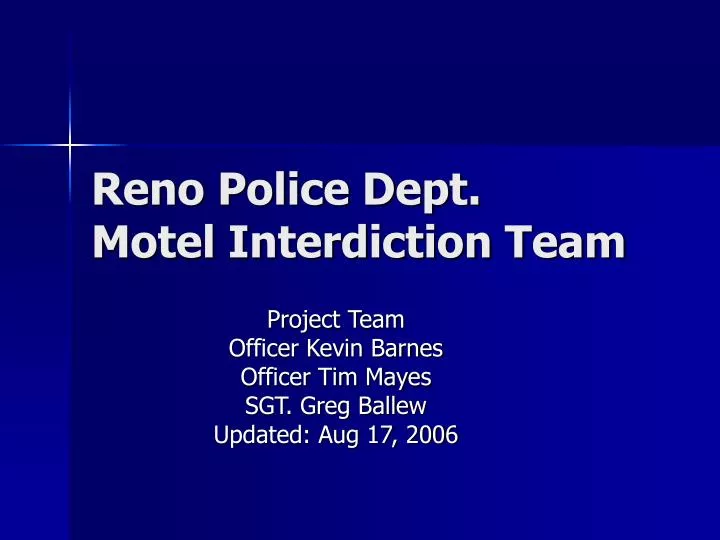 reno police dept motel interdiction team