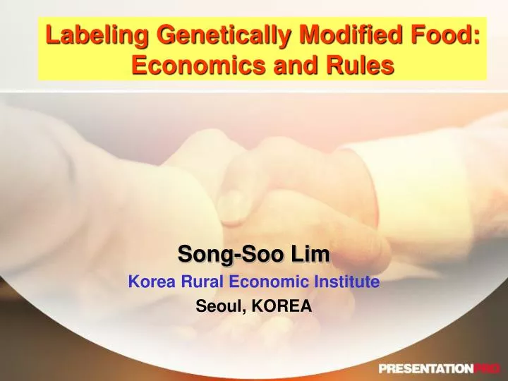 labeling genetically modified food economics and rules