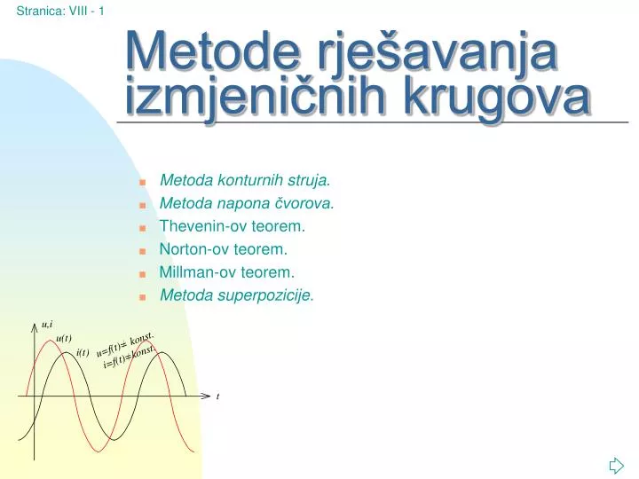 metode rje avanja izmjeni nih krugova