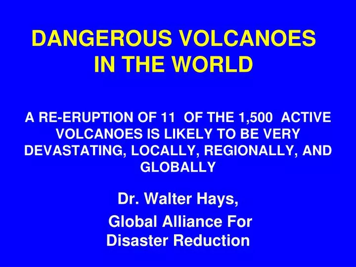 dangerous volcanoes in the world