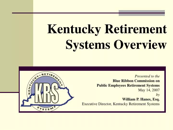 kentucky retirement systems overview