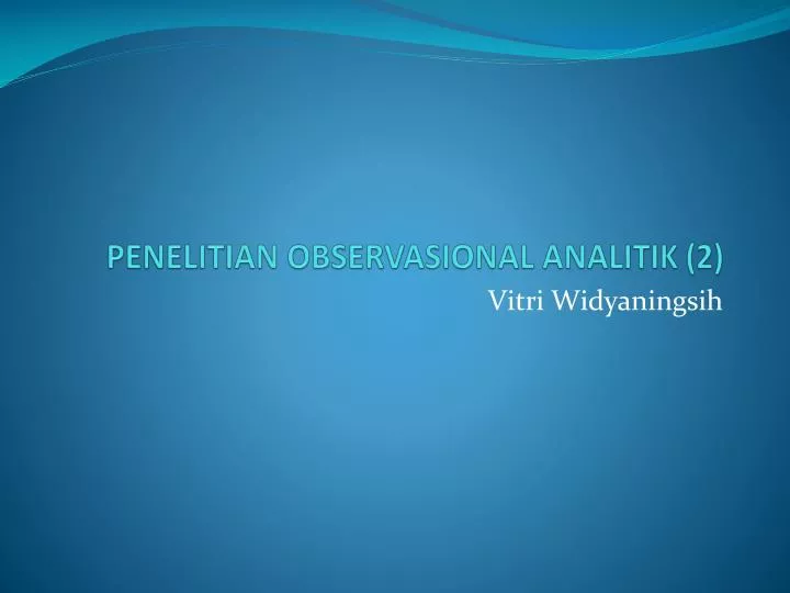 penelitian observasional analitik 2